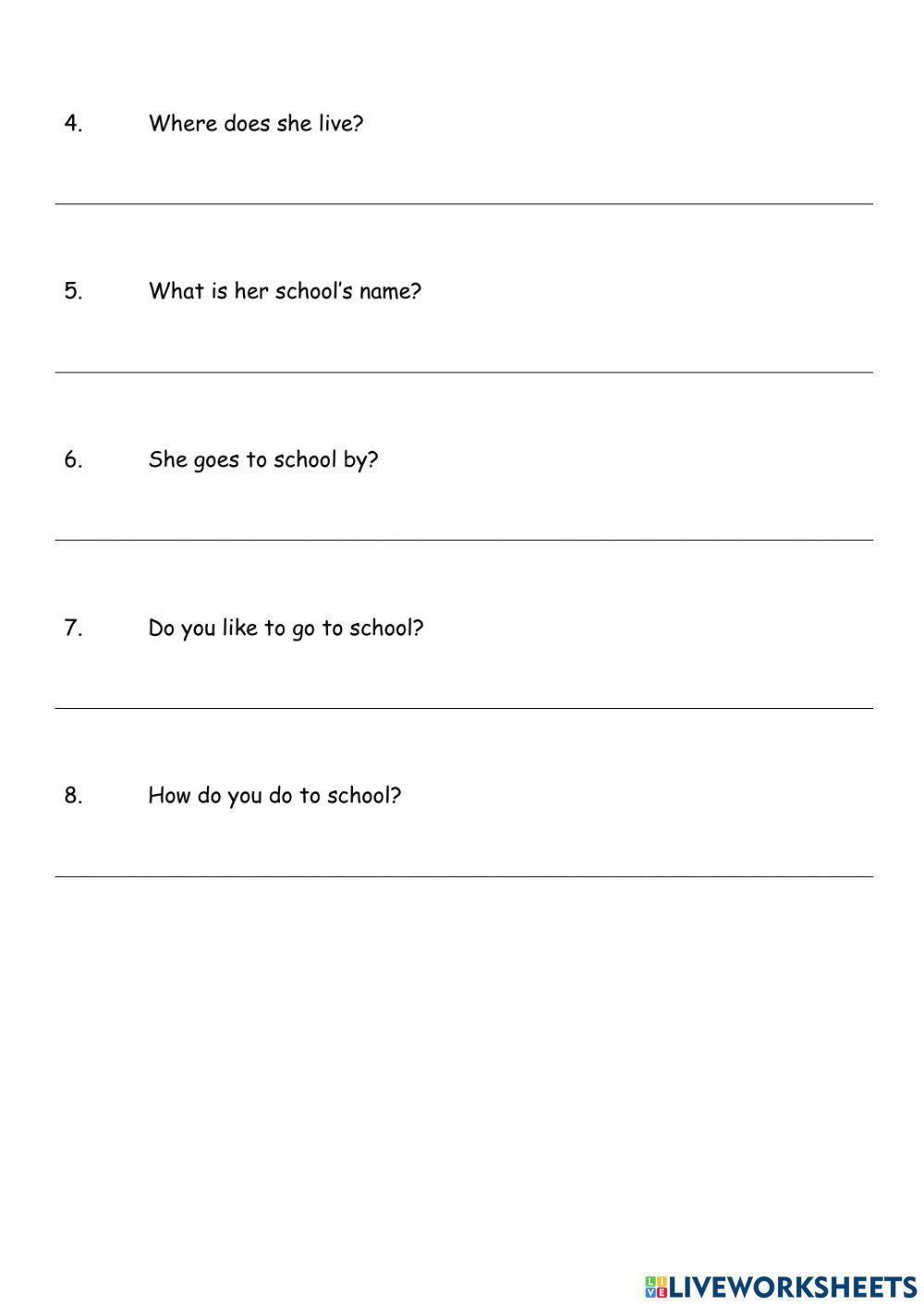 MYSELF READING AND COMPREHENSION