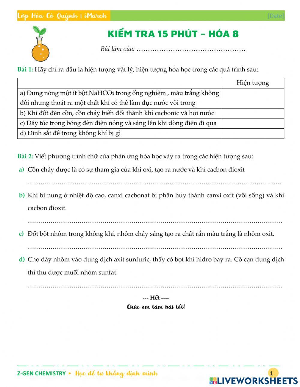 3. Ví Dụ Về Phản Ứng Nhiệt Nhôm