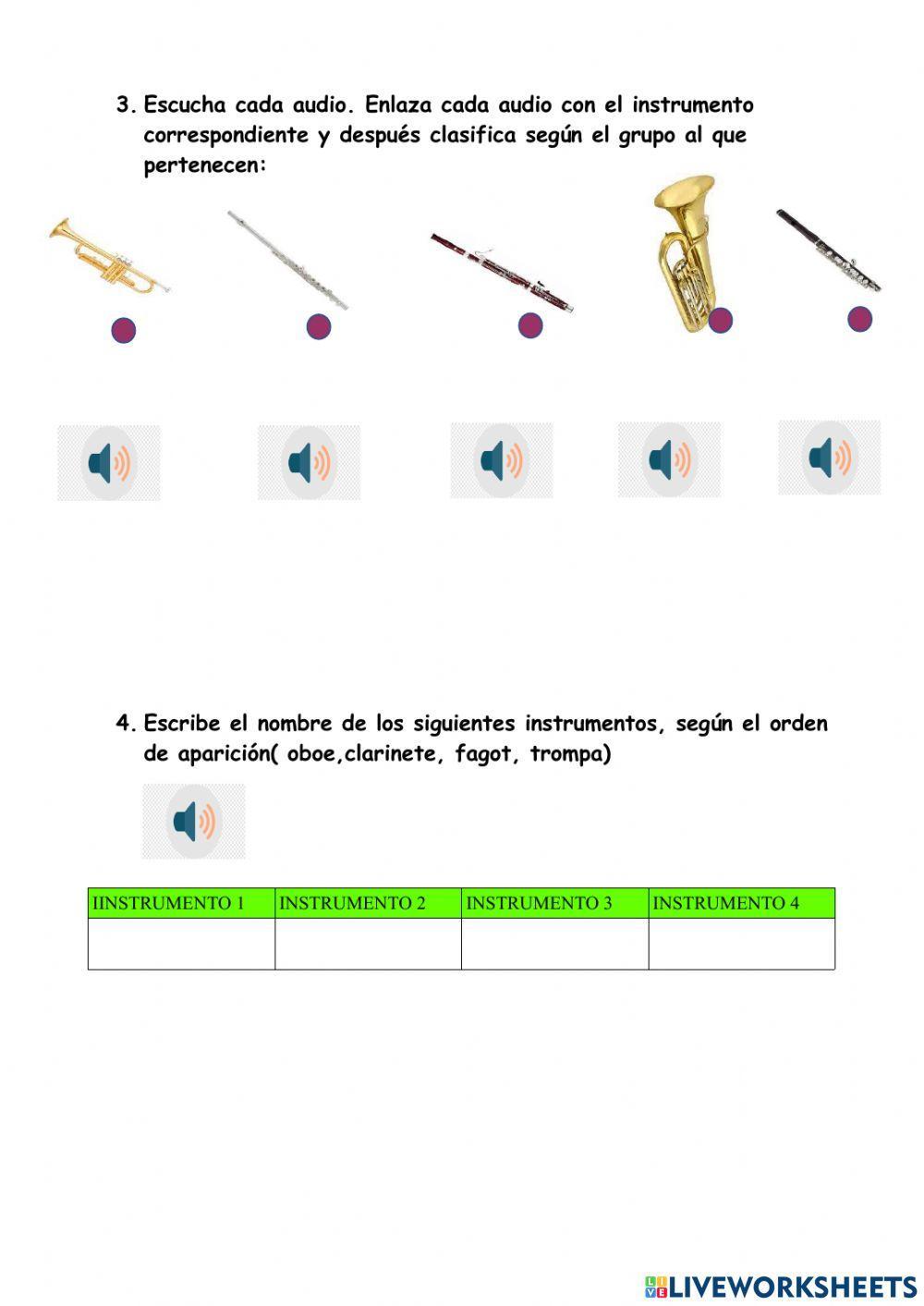 Ficha auditiva de viento