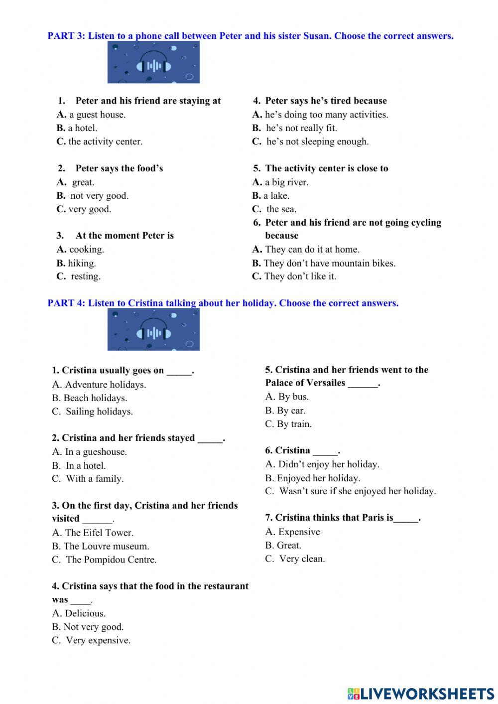 Final listening test - grade 10