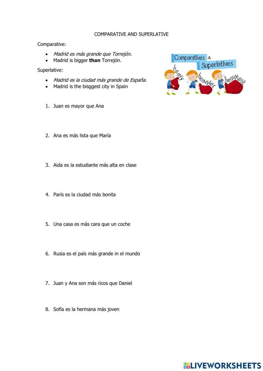 Superlative and comparative translation