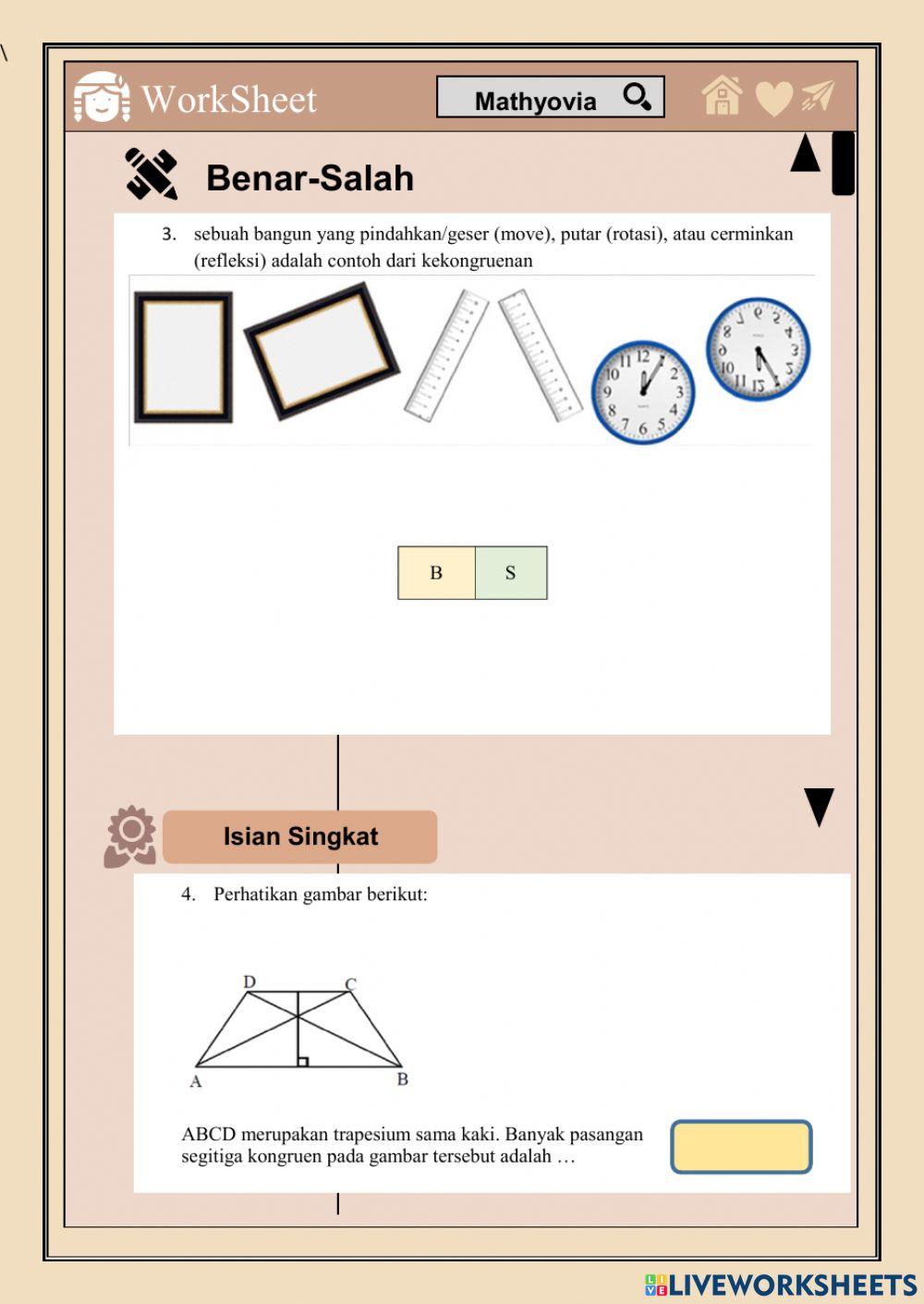 Worksheet Kekongruenan