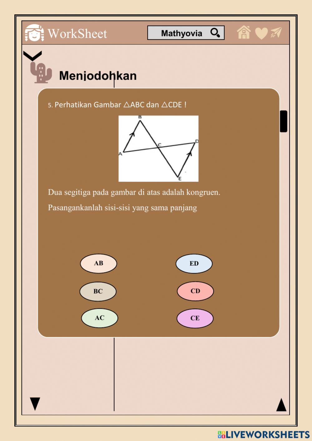Worksheet Kekongruenan