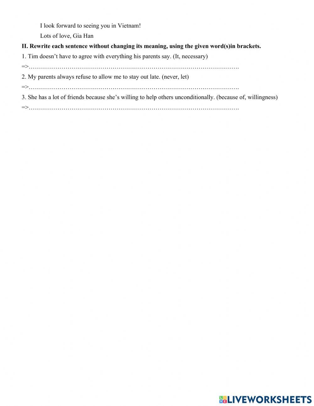 Unit 3. ECOMING INDEPENDENT  TEST YOURSELF