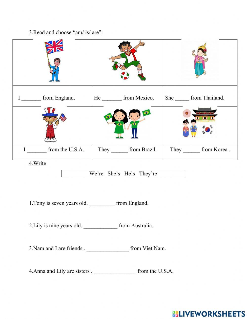 Unit 1: They're from Australia ( Family and Friends special edition)