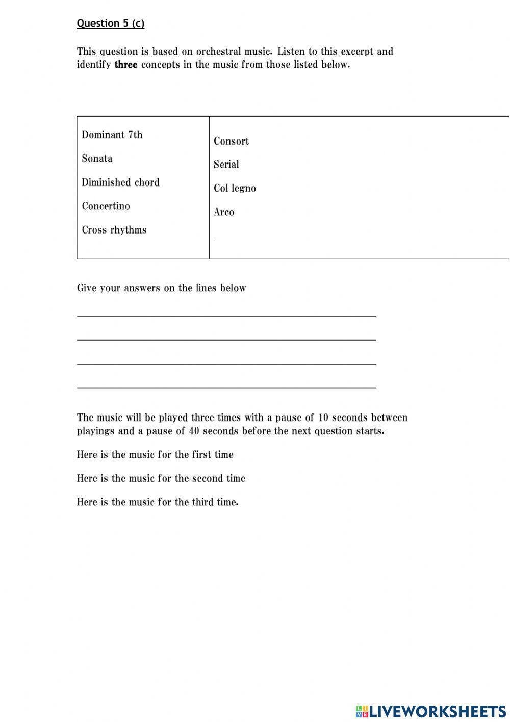 Higher questions 3 a-b and 5a-d