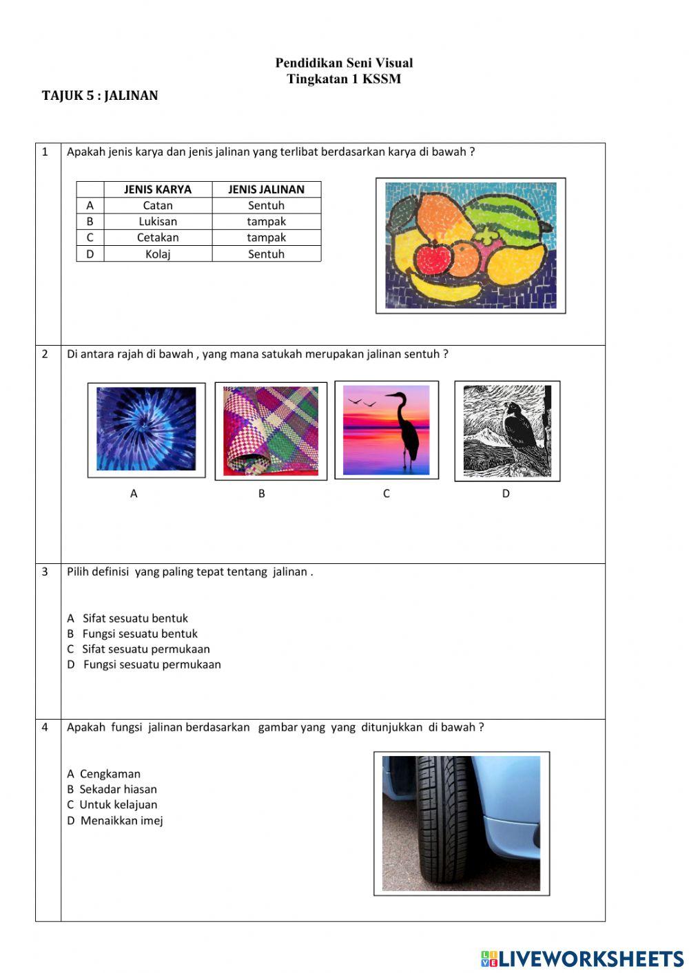Tingkatan 1 Tajuk 5 : Jalinan