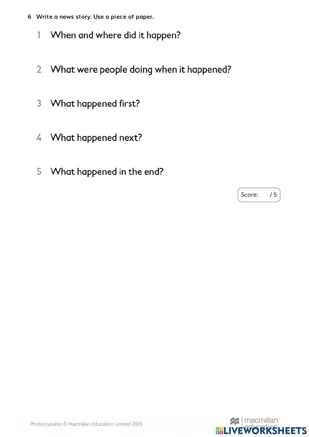 Unit 3 exam 5th grade Share it