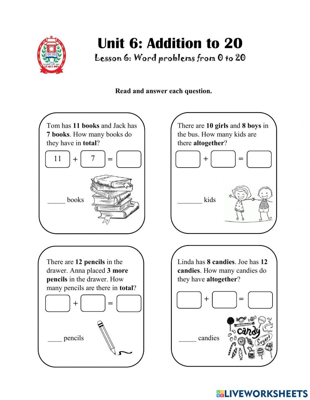 MATH1 U6L6-Addition word problem