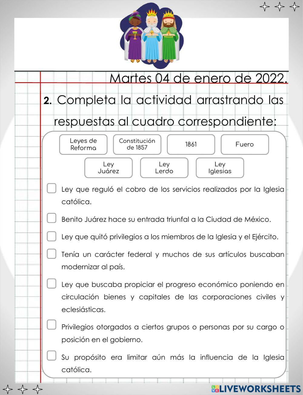 Constitución de 1857 y Guerra de Reforma