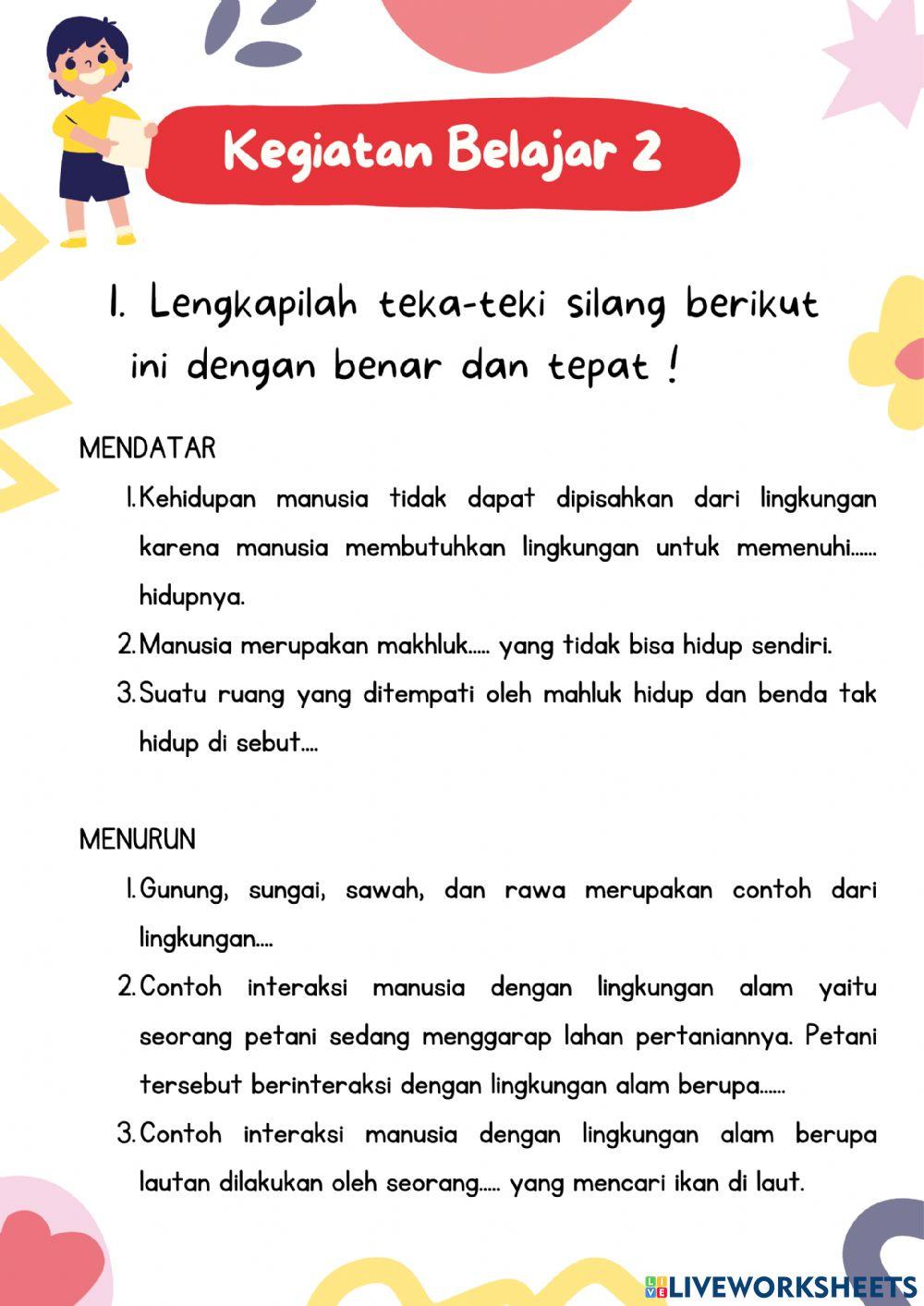 LKPD Interaksi Manusia dengan Lingkungan