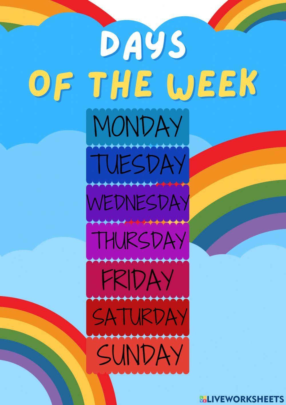 Months and days of the week. Listening