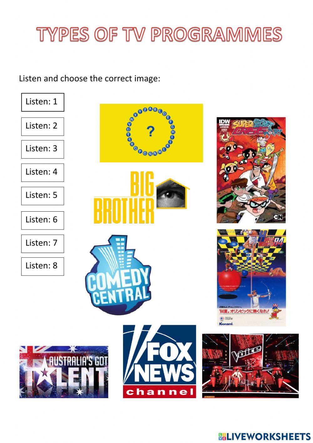 types-of-tv-programmes-interactive-worksheet-live-worksheets