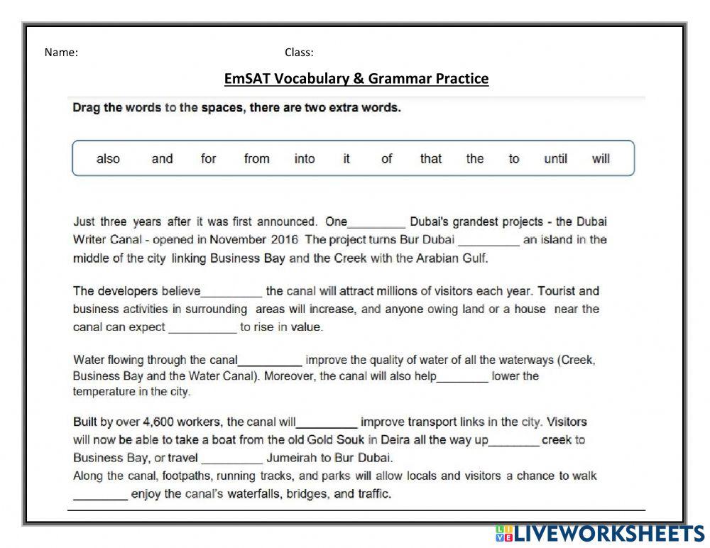 EmSAT Vocabulary and Grammar Practice.. Omnya Mabrouk