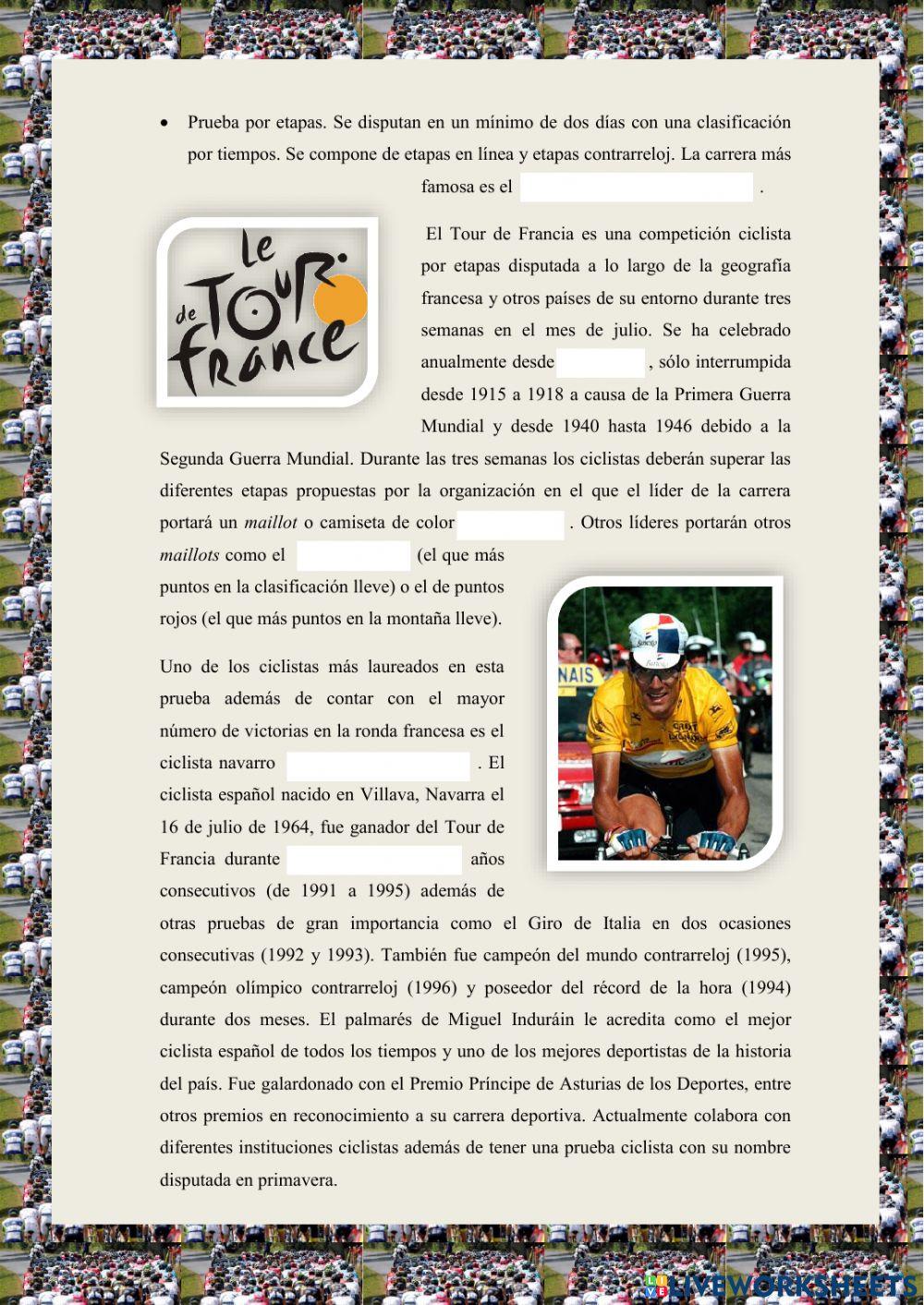 Para saber mas... el ciclismo