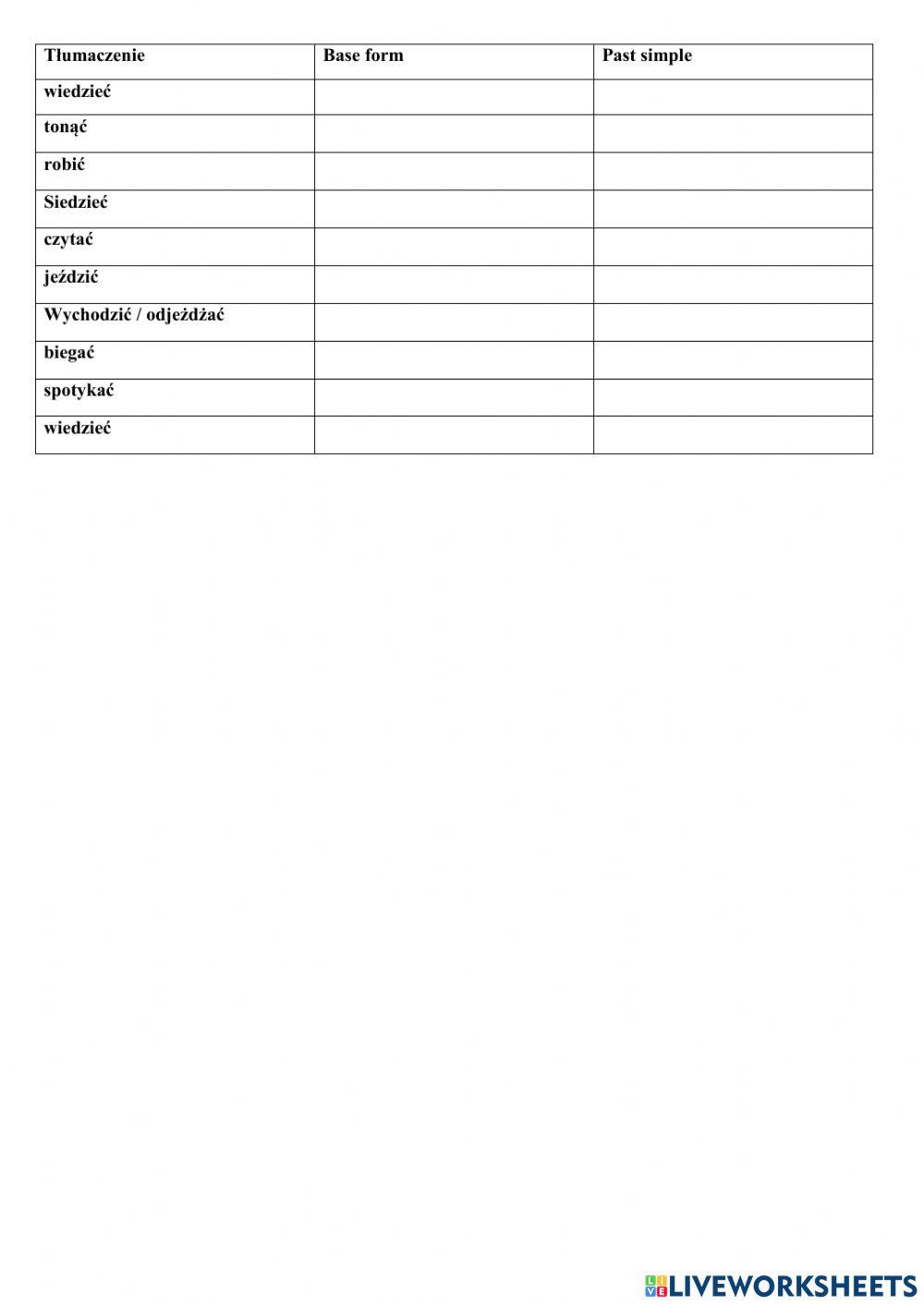Irregular verbs p. 3