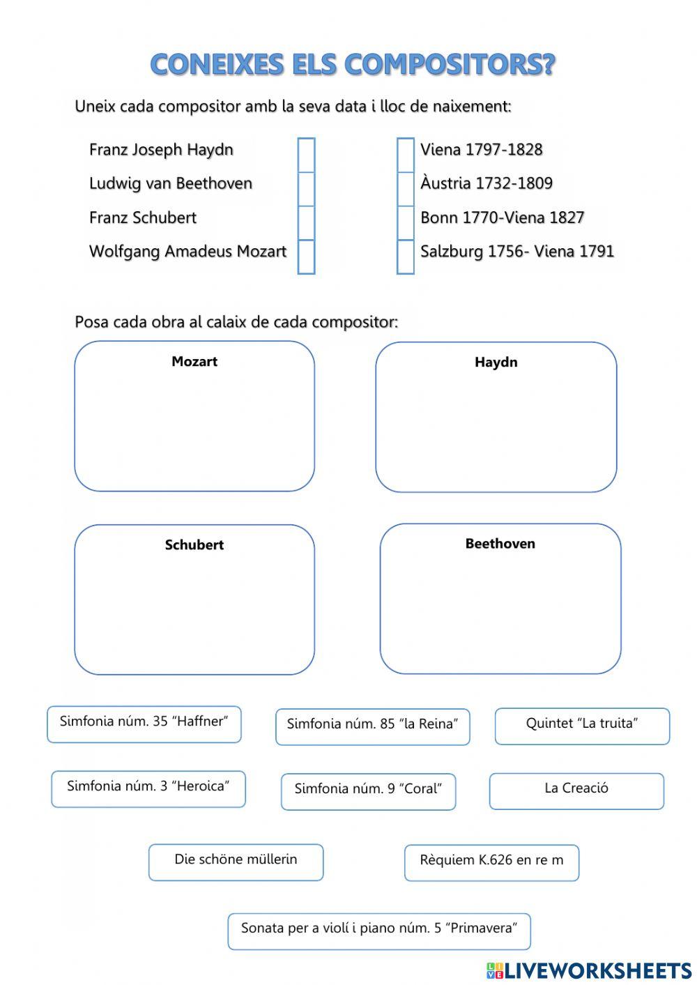 Coneixes els compositors?