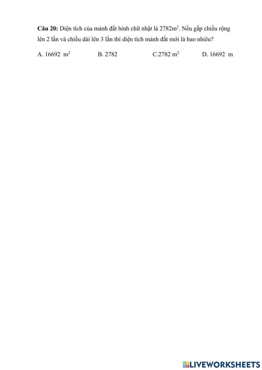 Đề ôn toán lớp 4 đề 1