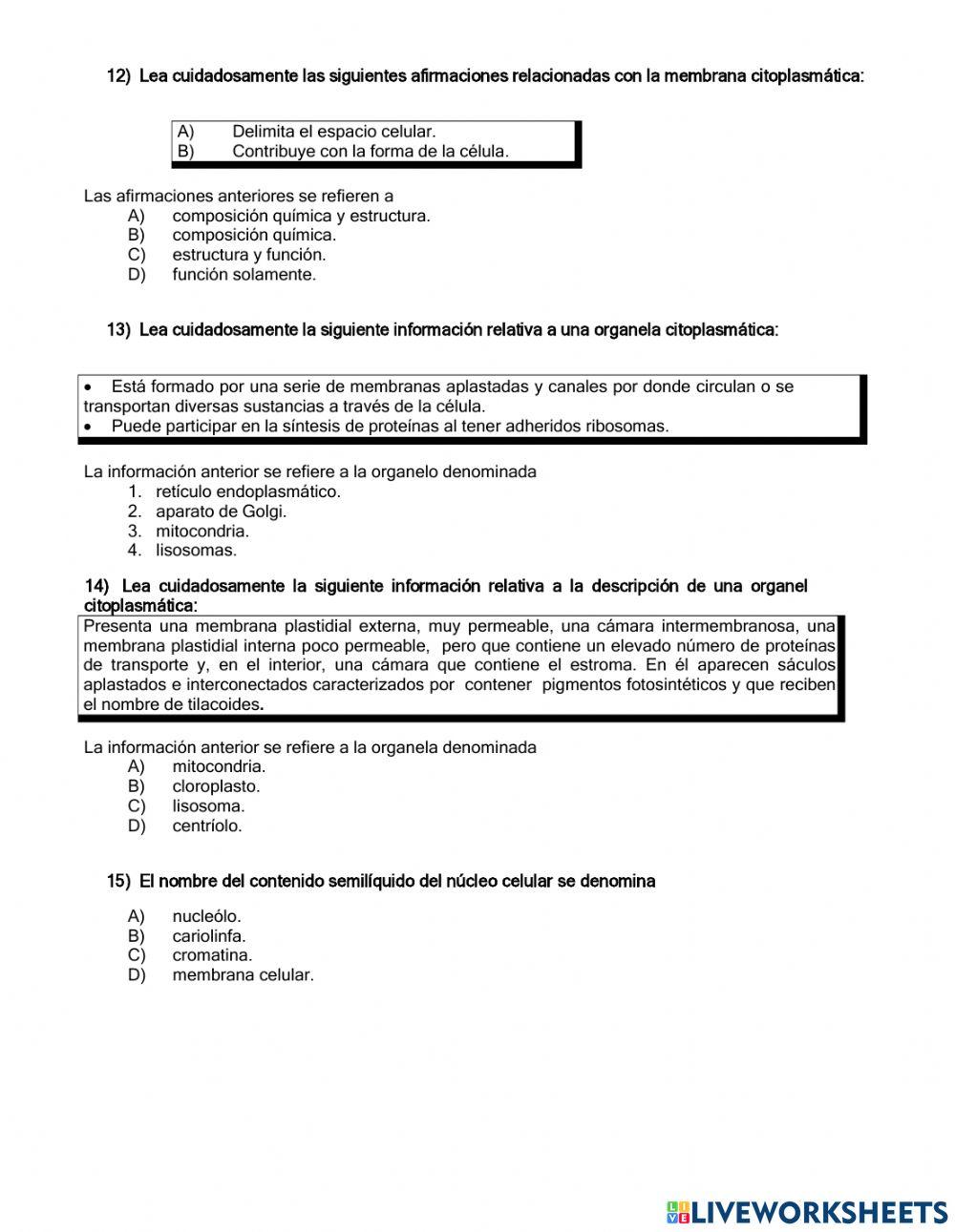 La celula y sus organelos