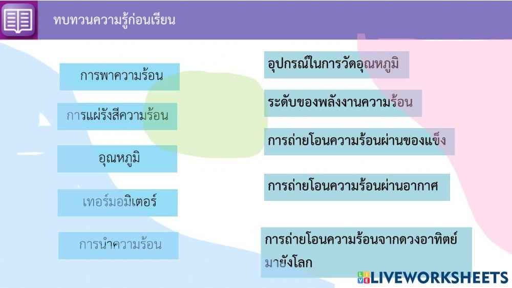 แบบทบทวนก่อนเรื่องบรรยากาศ