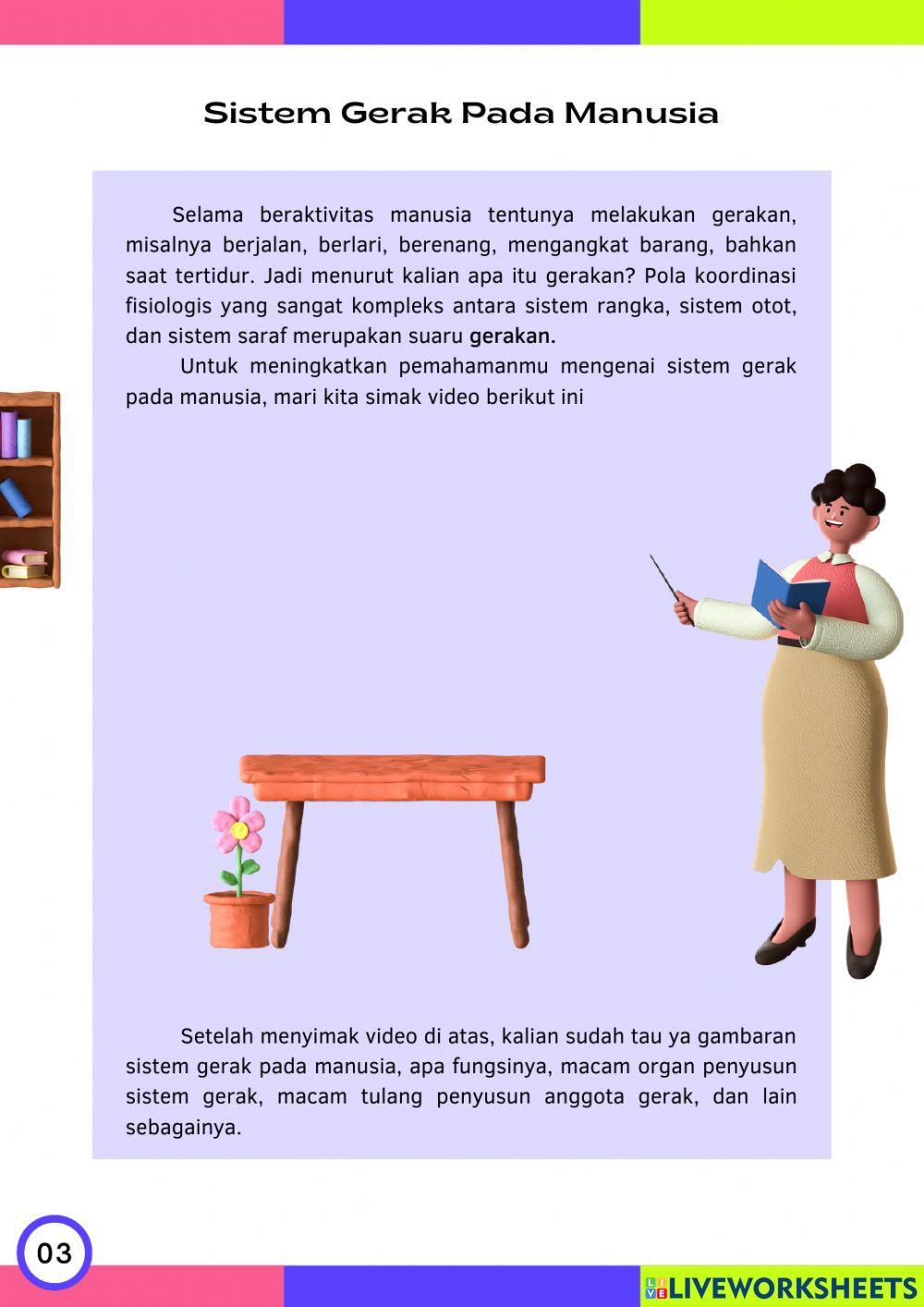 Lembar Kerja Siswa (LKS) Sistem Gerak Manusia Kegiatan 1