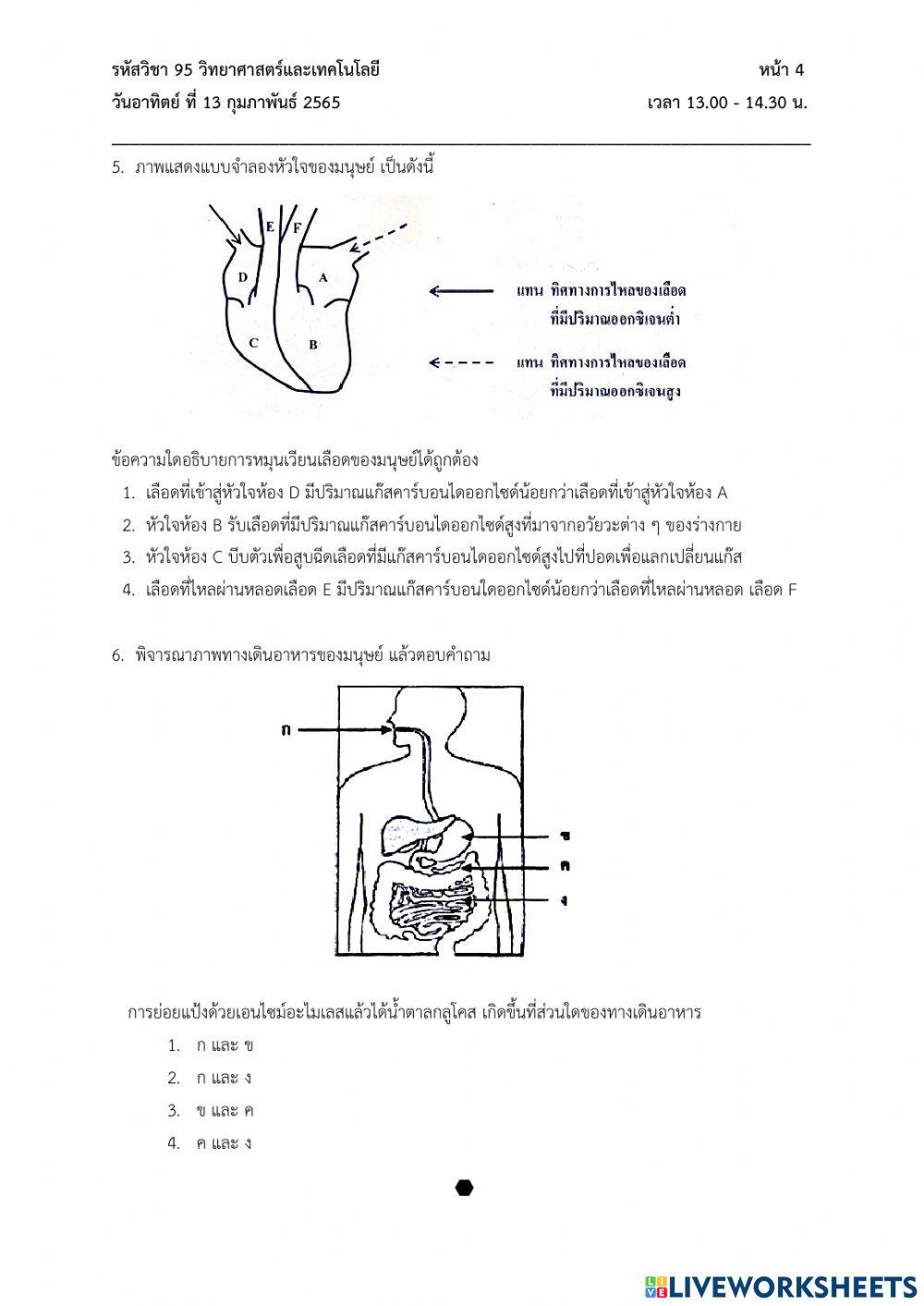 แบบฝึก pre o-net วิชาวิทยาศาสตร์ ม.3 ปีการศึกาษา 2564