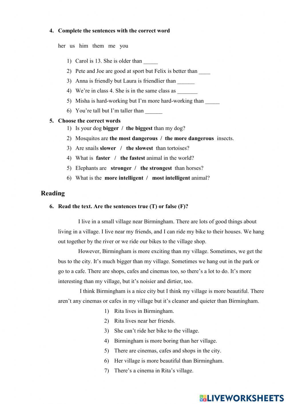 Progress Test 5 (5 класс)