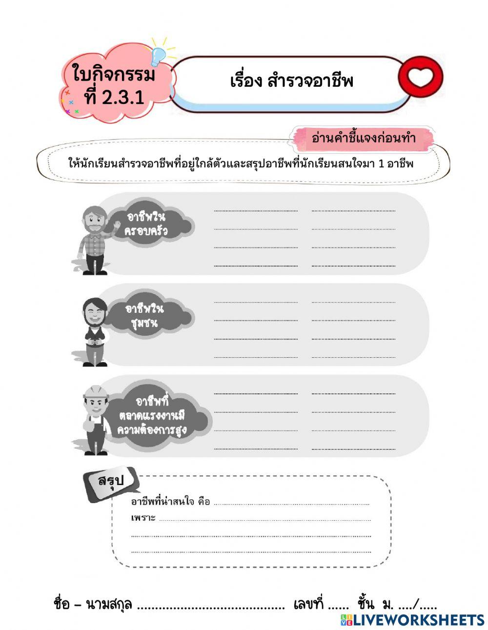 ด้านอาชีพ