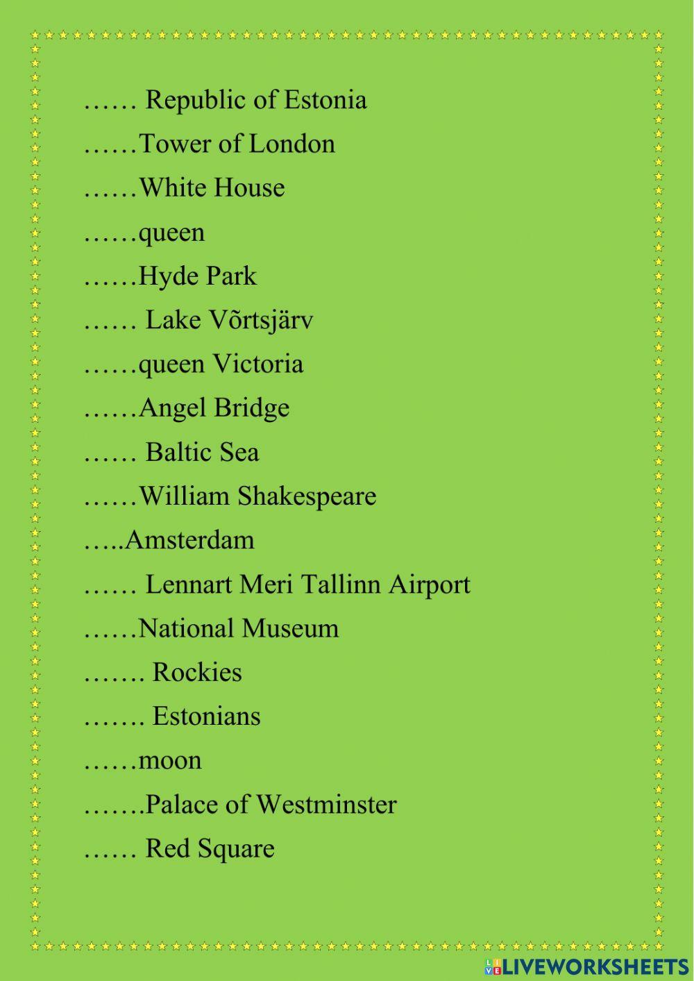 The article with  nouns and proper names