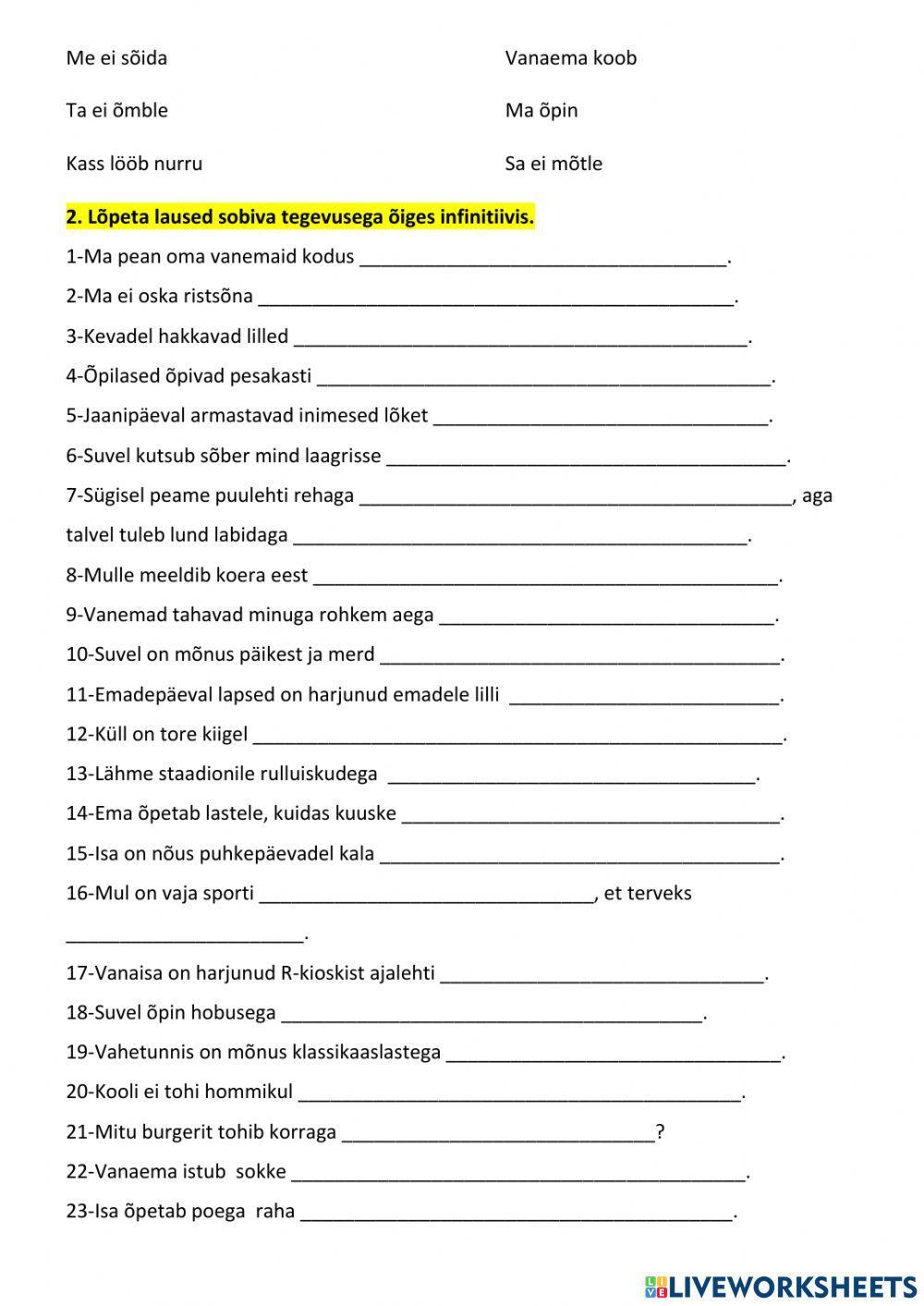 5kl-KORDAME GRAMMATIKAT (lihtminevik, käskiv, infinitiivid)