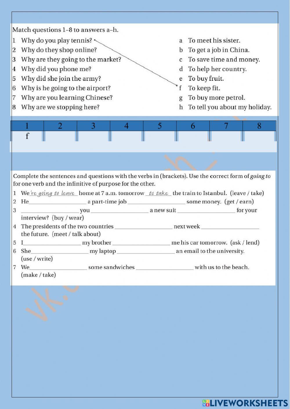 Navigate Elementary WB Unit 11.2 Infinitive of purpose