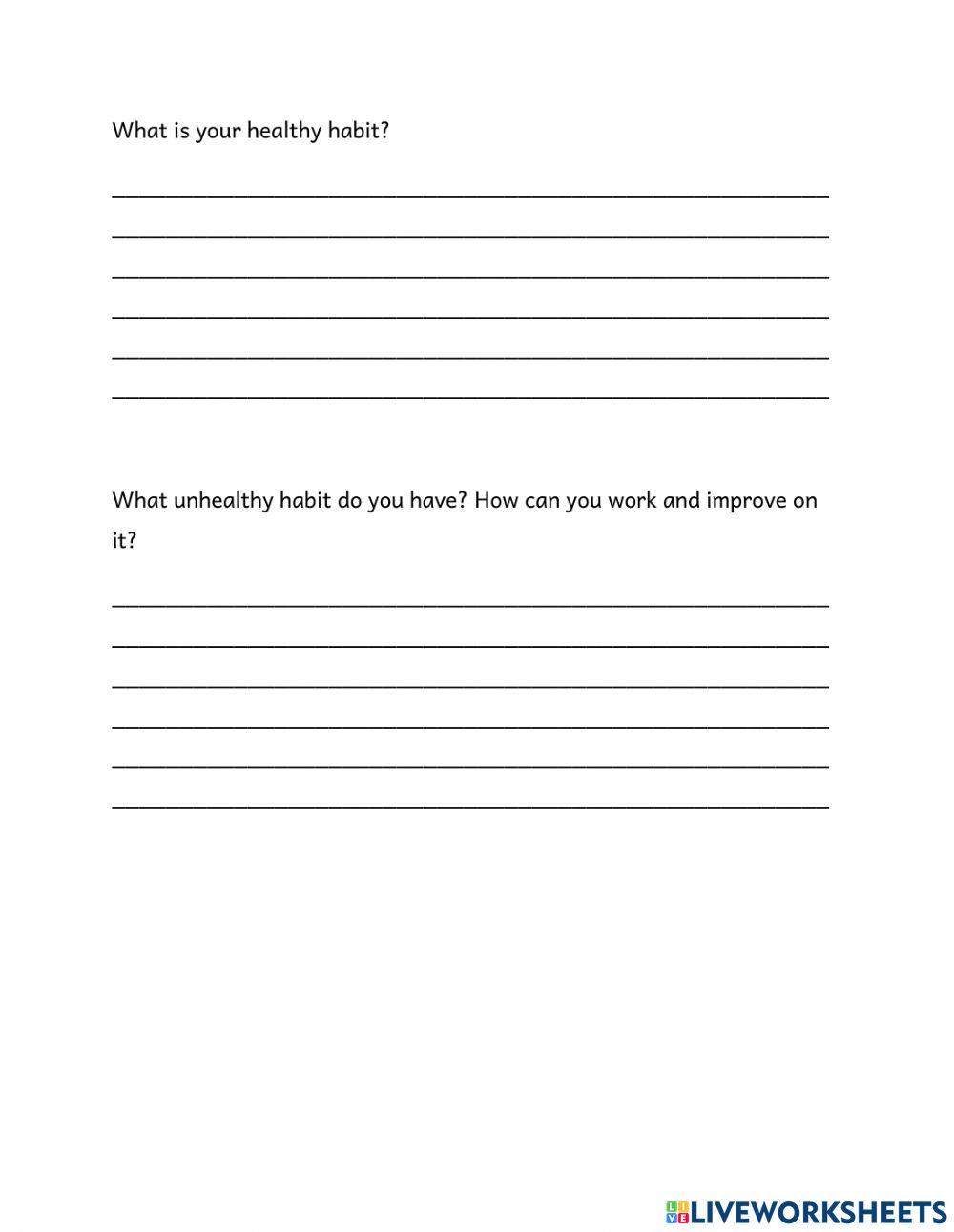 Healthy and Unhealthy Habits