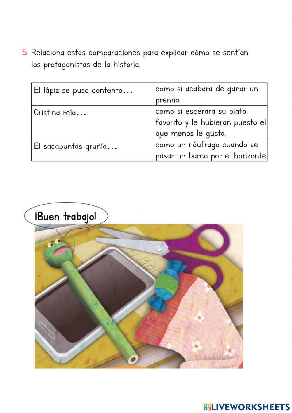 Soy un lápiz: Comprensión oral