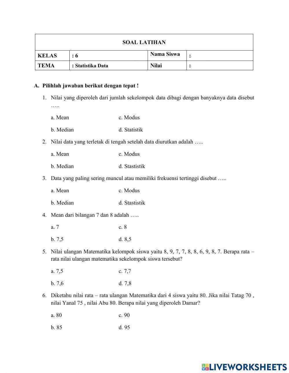 Ph mtk kls 6 statistika