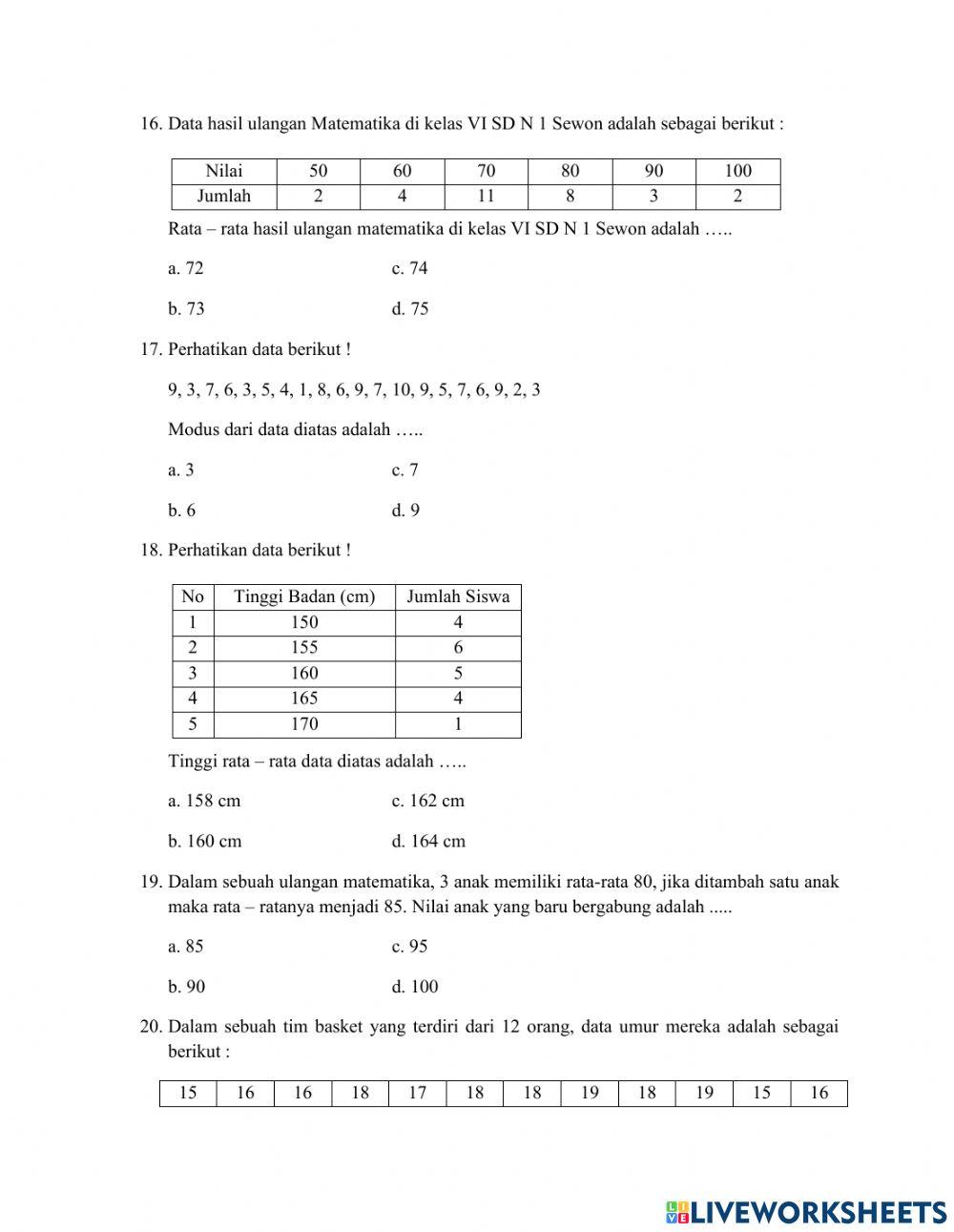 Ph mtk kls 6 statistik 1