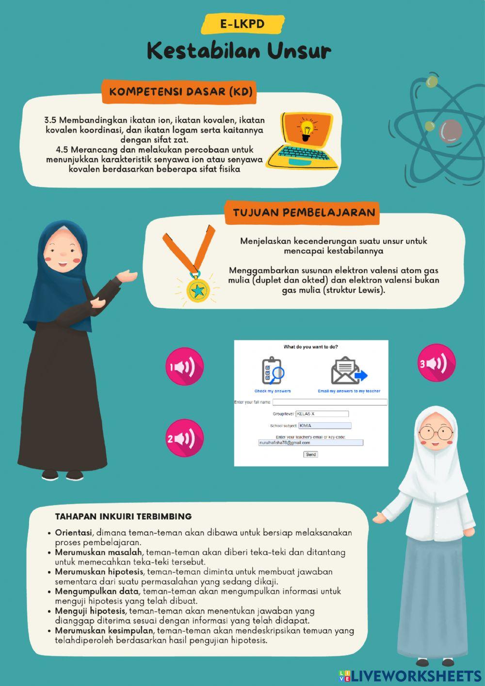 E-lkpd kestabilan unsur oleh nurul hafisa