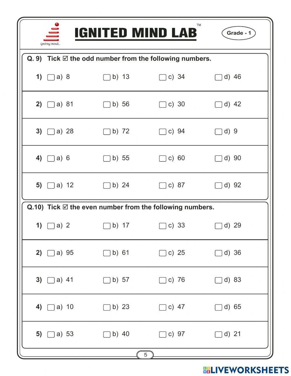 Ignited Mind Lab Sample Question Paper For Grade 6