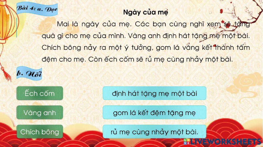 Phiếu bài tập cuối tuần 19