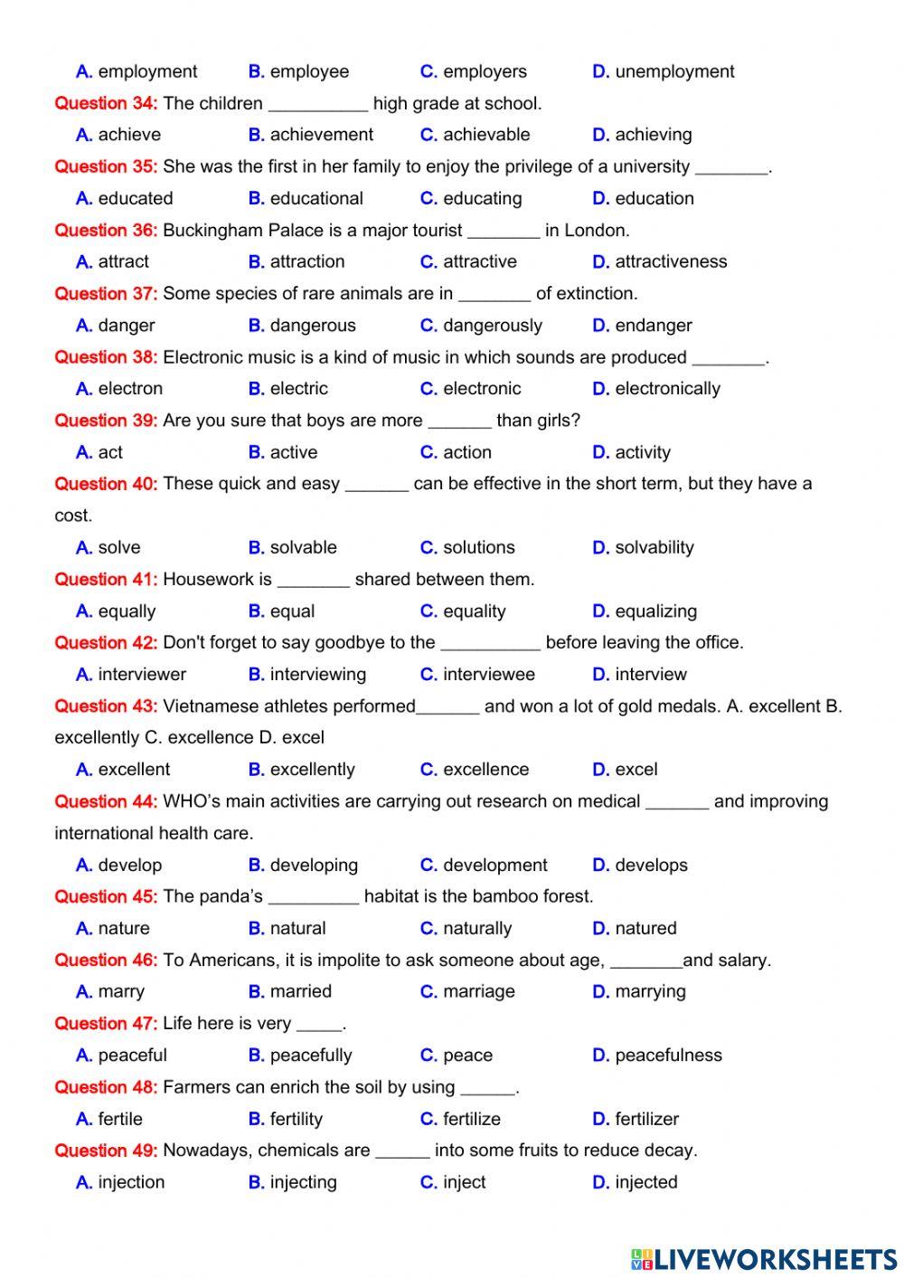 Cấu tạo từ và từ loại 1