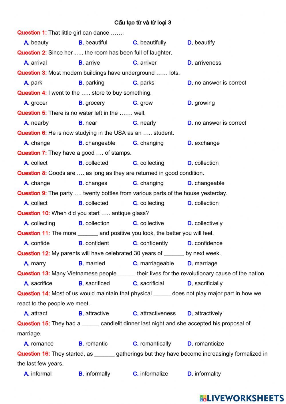 Cấu tạo từ và từ loại 3