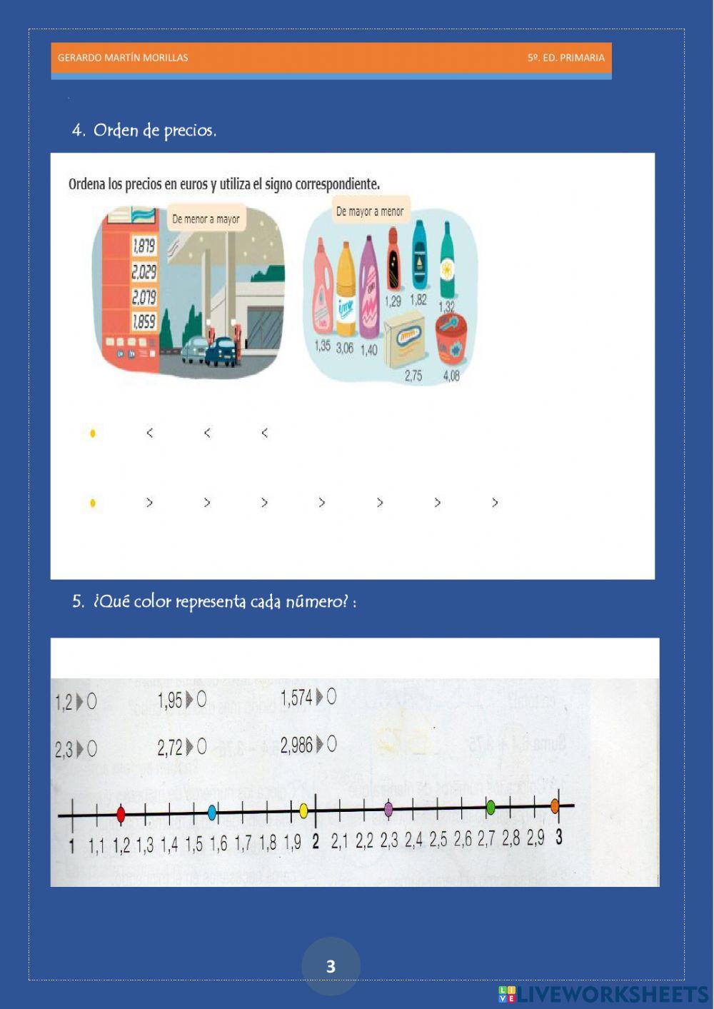 Numeración. Ficha 16.