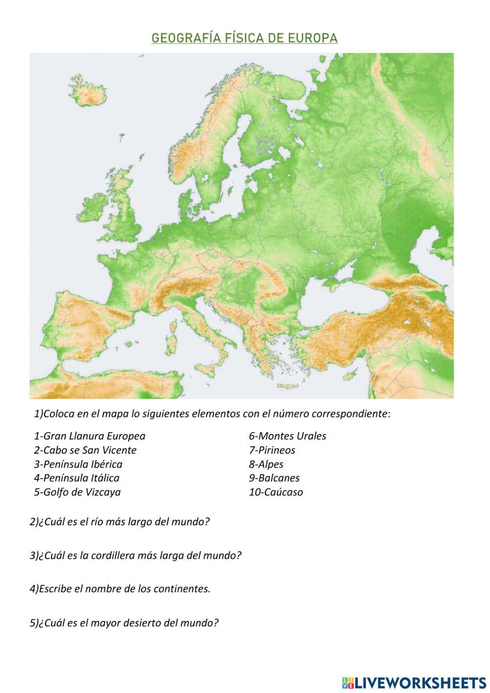 Geografía física Europa