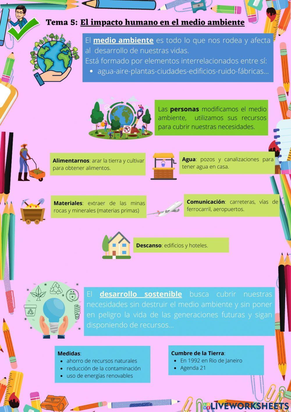 El medio ambiente, las personas y el desarrollo sostenible