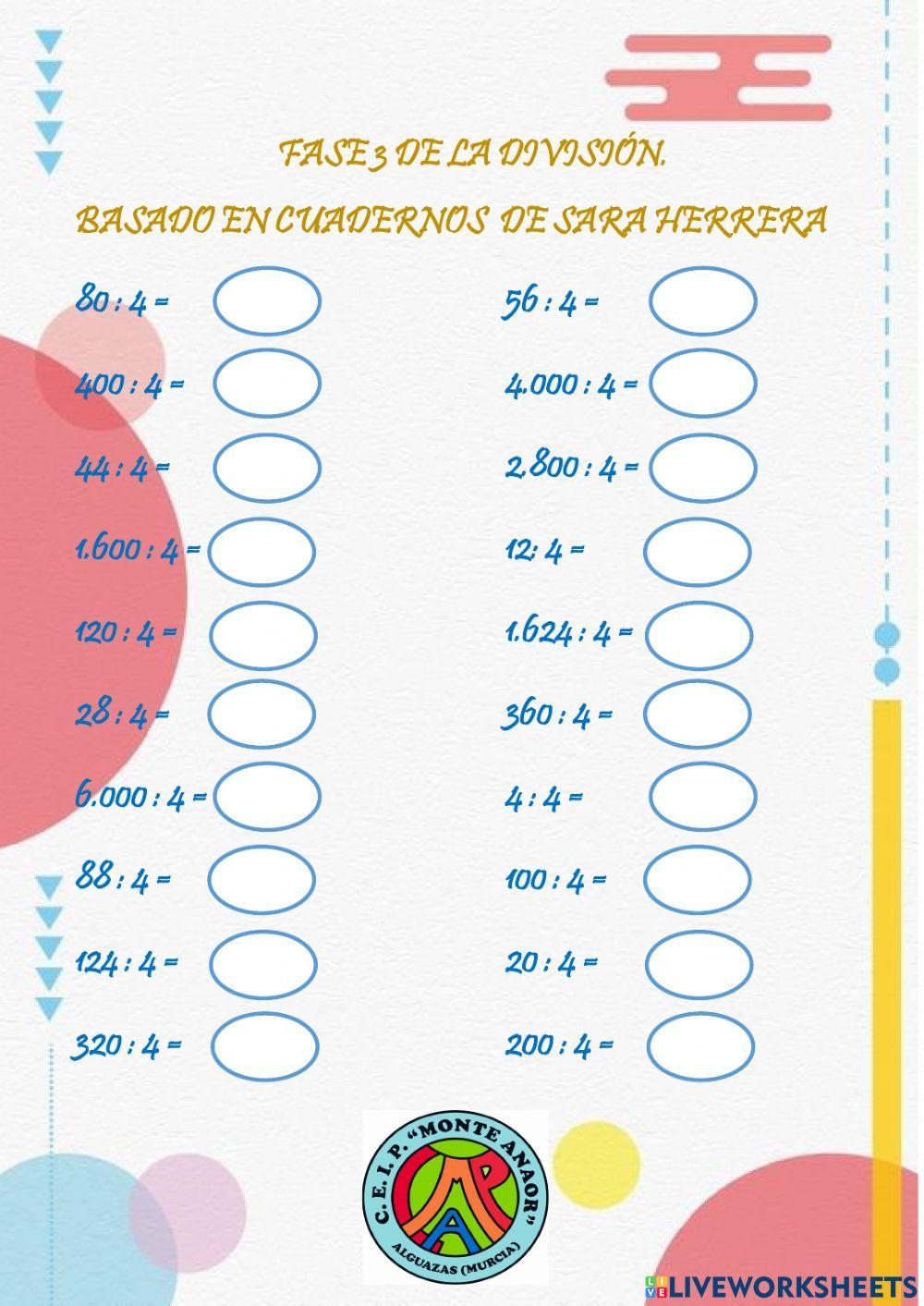 Fase 3 de la división