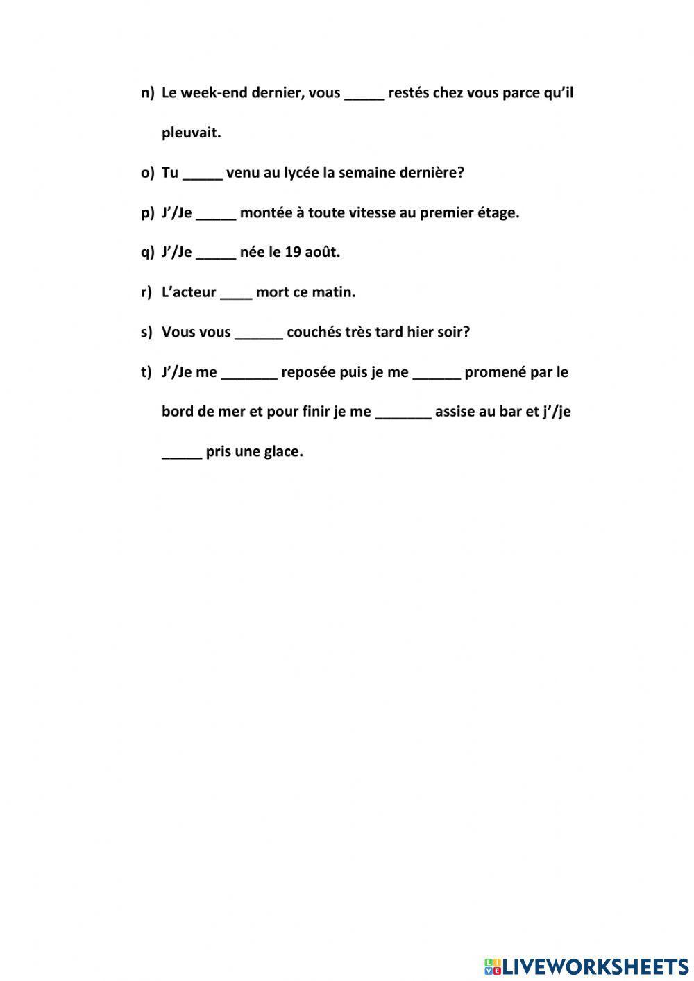 Auxiliaire être ou avoir