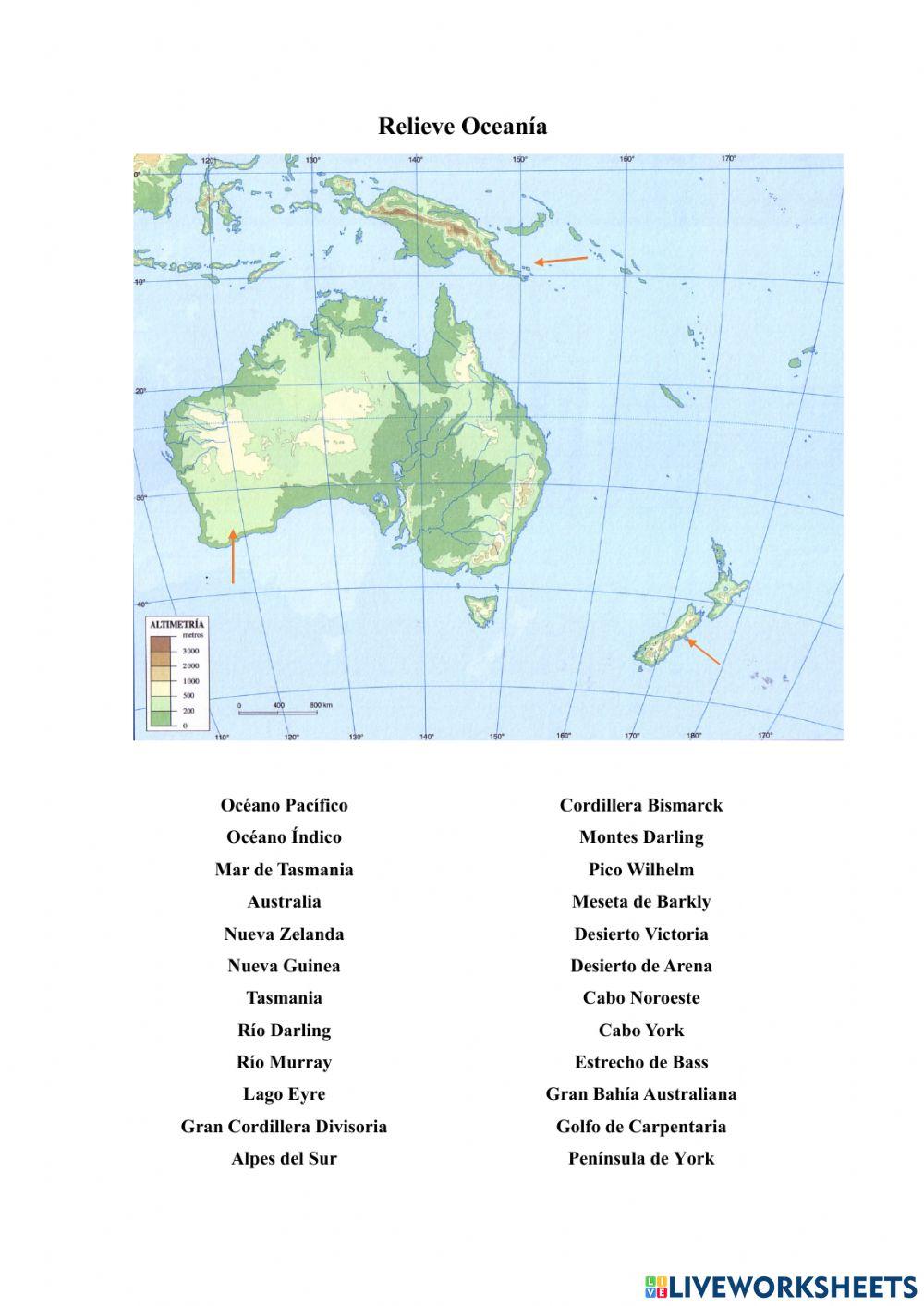 Relieve Oceanía