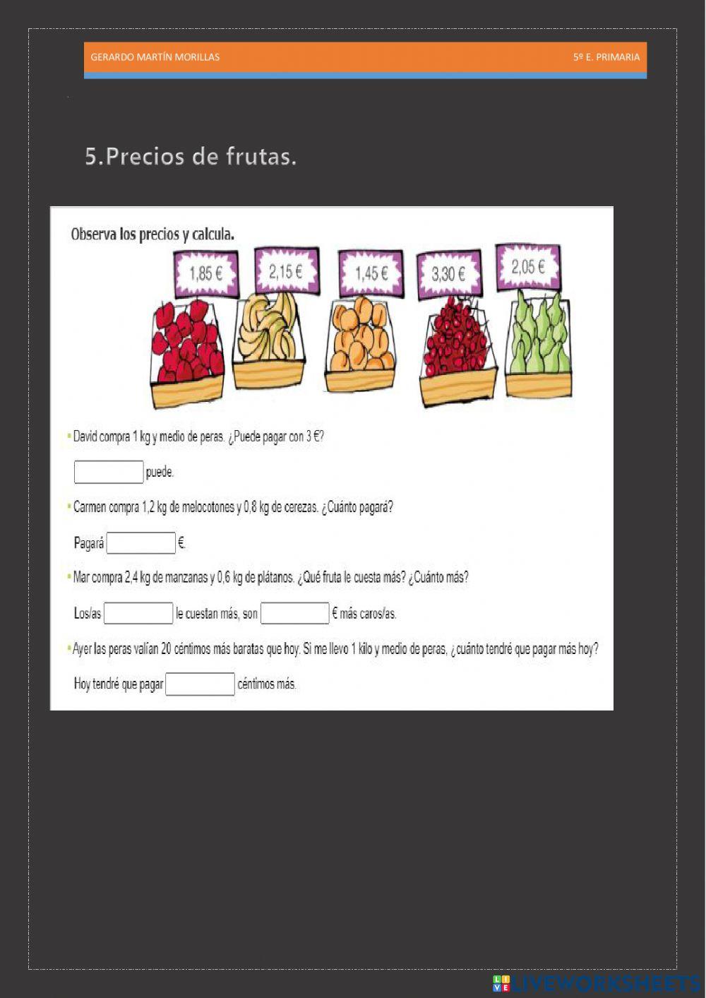 Cálculo y operaciones. Ficha 19.