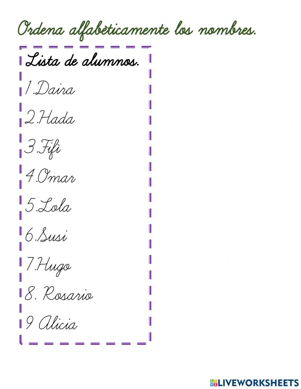 La lista de asistencia