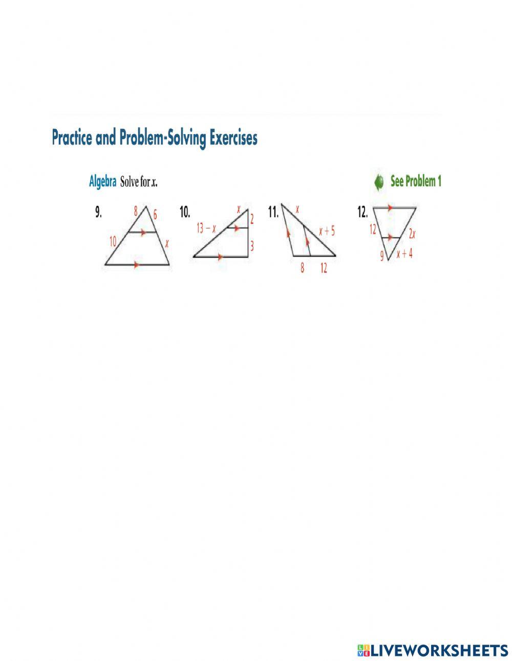 Proportions in triangles