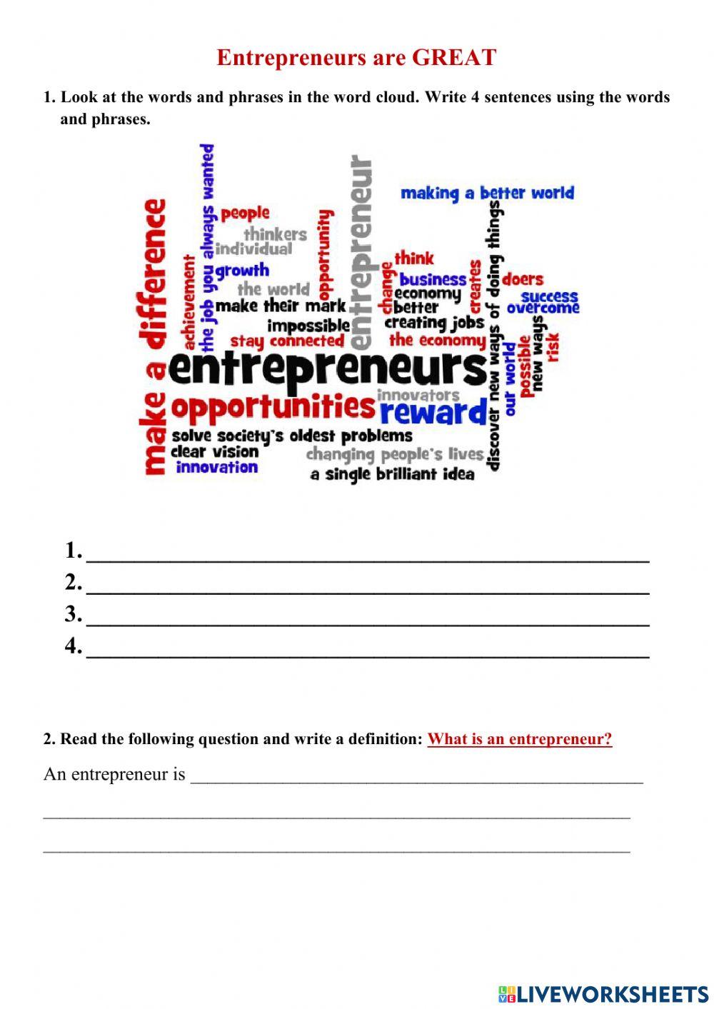 Entrepreneurs are GREAT U7